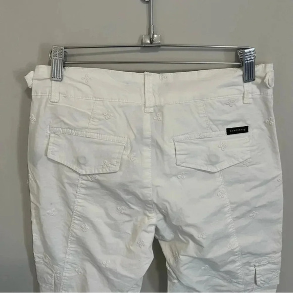 Anthropologie Sanctuary  White Terrain Cropped Cargo Utility Pant Eyelet Detail - Picture 10 of 16